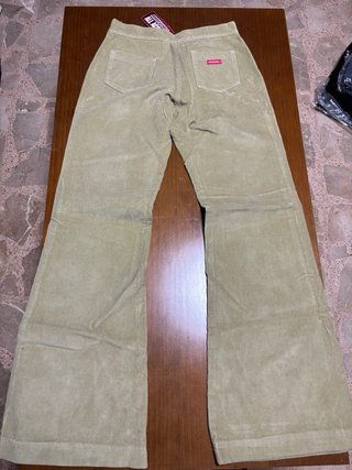 Pantalón de pana ancho beige TALLA S