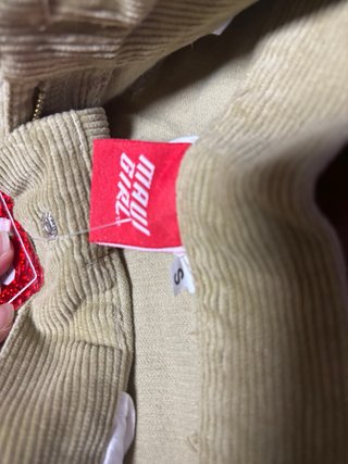Pantalón de pana ancho beige TALLA S