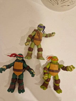 Lote 3 Figuras Tortugas Ninja