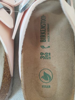 Sandalias Birkenstock Arizona Vegan Rosa T.39.5