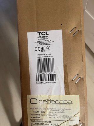 TCL 40" Full HD SmartTV (como nueva CAJA ORIGINAL)