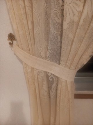 Cortinas hechas a mano beige 2,45 x 1,90