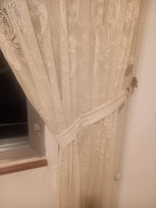 Cortinas hechas a mano beige 2,45 x 1,90