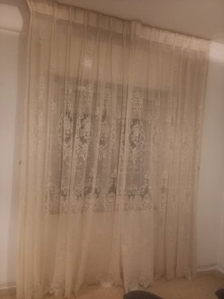 Cortinas hechas a mano beige 2,45 x 1,90