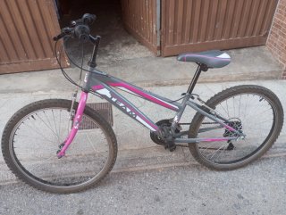 Bicicleta 24 Gris y Rosa