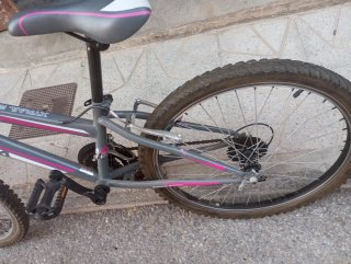 Bicicleta 24 Gris y Rosa