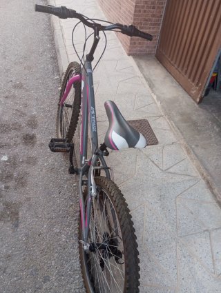Bicicleta 24 Gris y Rosa