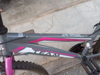 Bicicleta 24 Gris y Rosa