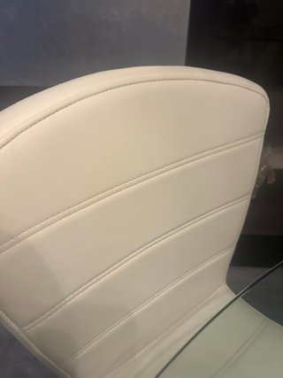 Mesa de comedor redonda de cristal