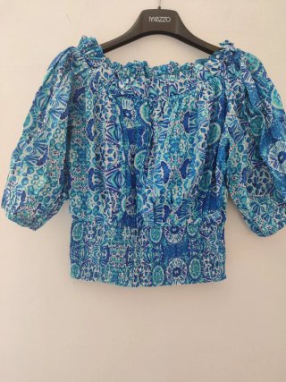 Blusa spalle scoperte cotone taglia unica