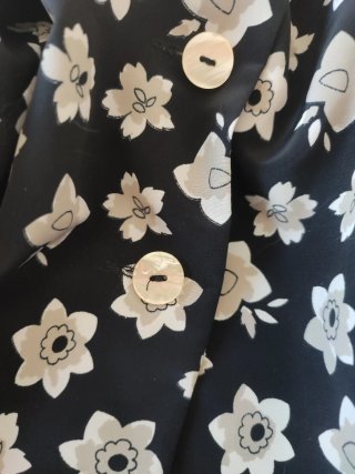 Blusa vintage Button's floral T48