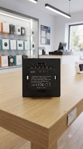 Interruptor Táctil Inteligente Negro RF433