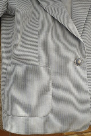 Americana Zara Rayas Azul y Blanco