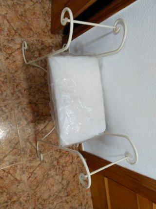 Banco de forja blanco