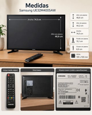 Samsung TV 32 UE32M4005AW + Mando Original