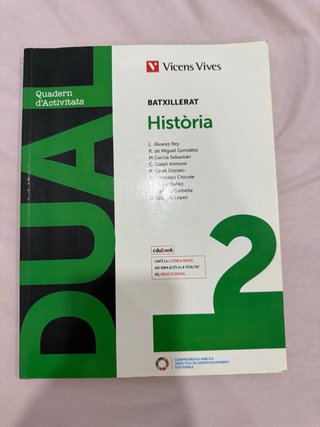 Història, 2 Batxillerat, Dual Quadern d'activitats