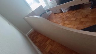 Cama juvenil madera beige con cajones