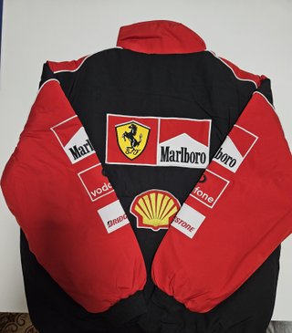 Chaqueta Ferrari F1 Vintage Roja y Negra