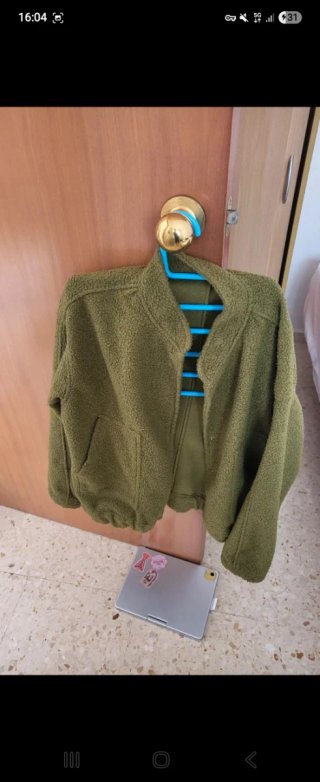 Abrigo borrego verde