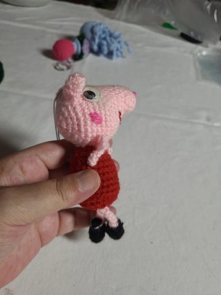 Llavero Peppa Pig Crochet