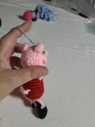Llavero Peppa Pig Crochet