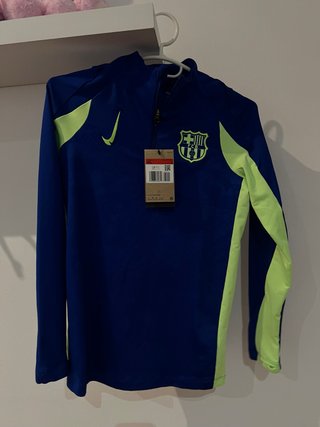 Sudadera Barça Nike Azul/Verde de niño