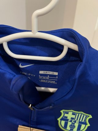 Sudadera Barça Nike Azul/Verde de niño