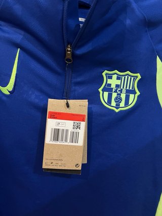 Sudadera Barça Nike Azul/Verde de niño