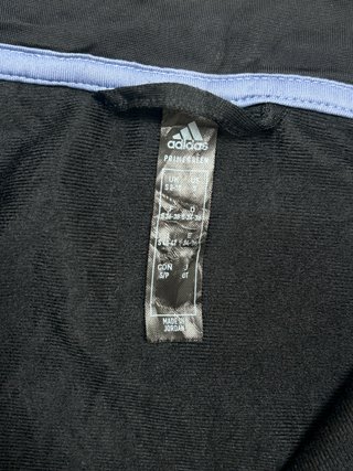 Chaqueta Adidas negra rayas azul claro mujer S