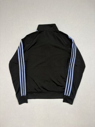 Chaqueta Adidas negra rayas azul claro mujer S