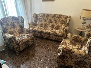 Conjunto Sofá y 2 Sillones Orejeros