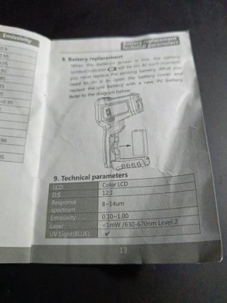 Termómetro Infrarrojo Peakmeter PM6530D. NUEVO.