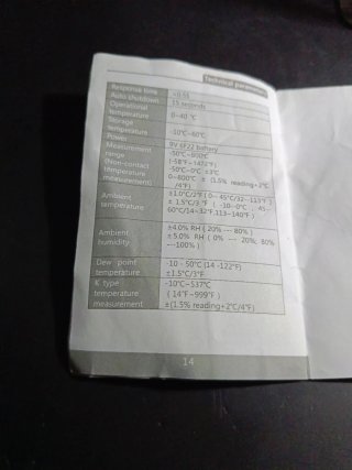 Termómetro Infrarrojo Peakmeter PM6530D. NUEVO.