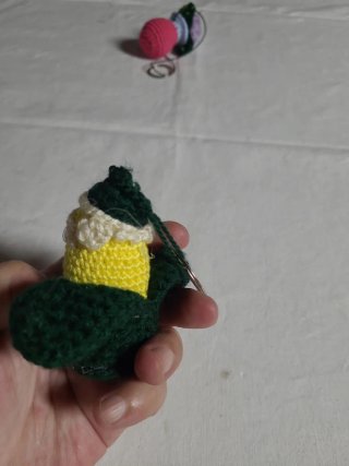 Llavero de Crochet Maíz Kawaii