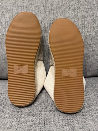 Alpargatas Zara Beige Talla 40 Nuevas