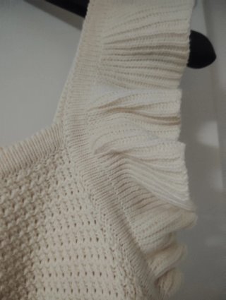 Top Sfera niña crochet flores T13-14 nuevo beige