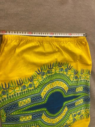 Falda Larga Ankara Amarilla Estampada