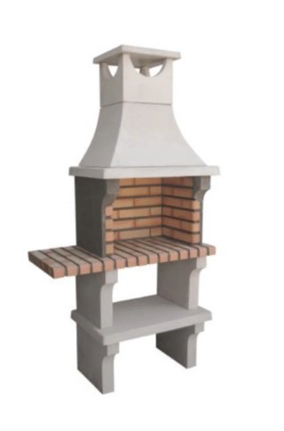 Barbacoa de obra piedra y terracota