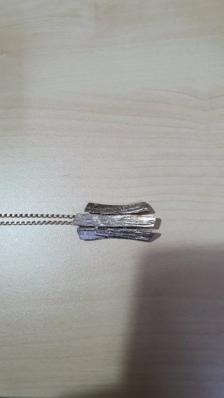 Colgante y cadena de plata de ley