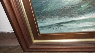 Preciosa pintura al óleo pintor alicantino puerto.