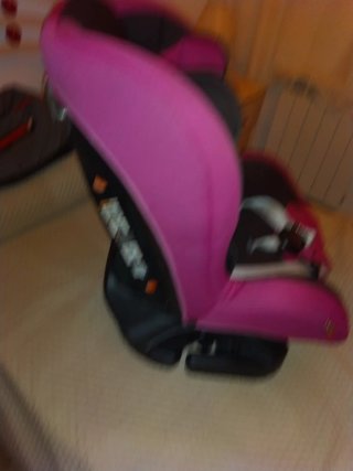 Silla coche bebé rosa y negra