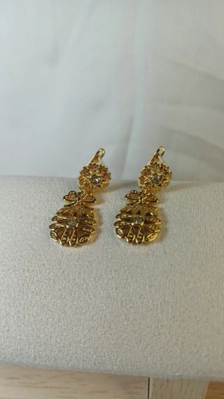Pendientes Emperatriz Chapado Oro 18k Vintage