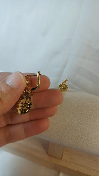 Pendientes Emperatriz Chapado Oro 18k Vintage