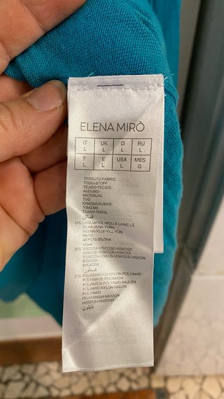 Maglia pullover lana Elena Mirò azzurro