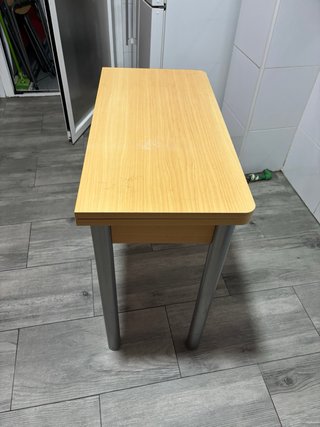 Mesa de cocina plegable madera y metal