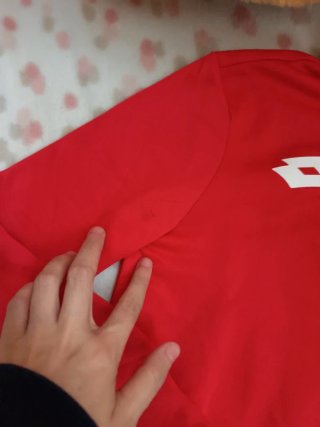 Sudadera Deportiva Lotto Roja Escudo