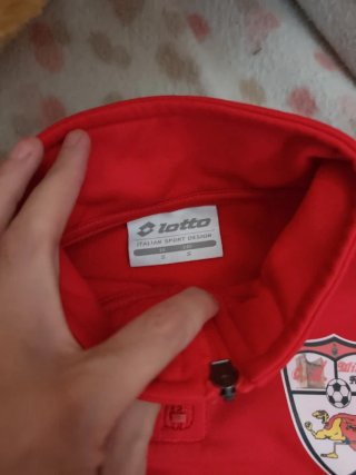 Sudadera Deportiva Lotto Roja Escudo