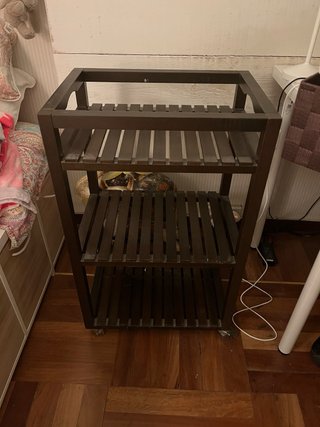 Carrito auxiliar Ikea madera