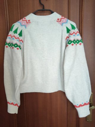 Chaqueta de punto con estampado navideño