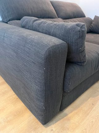 Sofá Cama Gris Oscuro Extensible